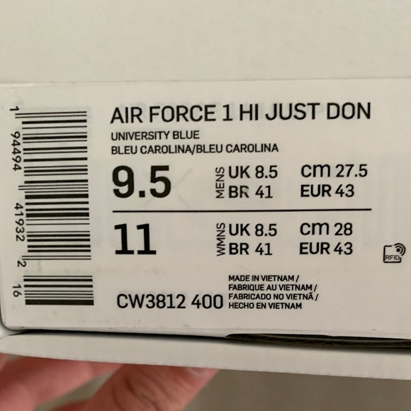 Just Don x RSVP x Airforce 1 High All Star - Picture 5 of 5